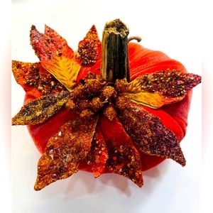 “Thanksgiving Day” Velvet Pumpkin Home Decor